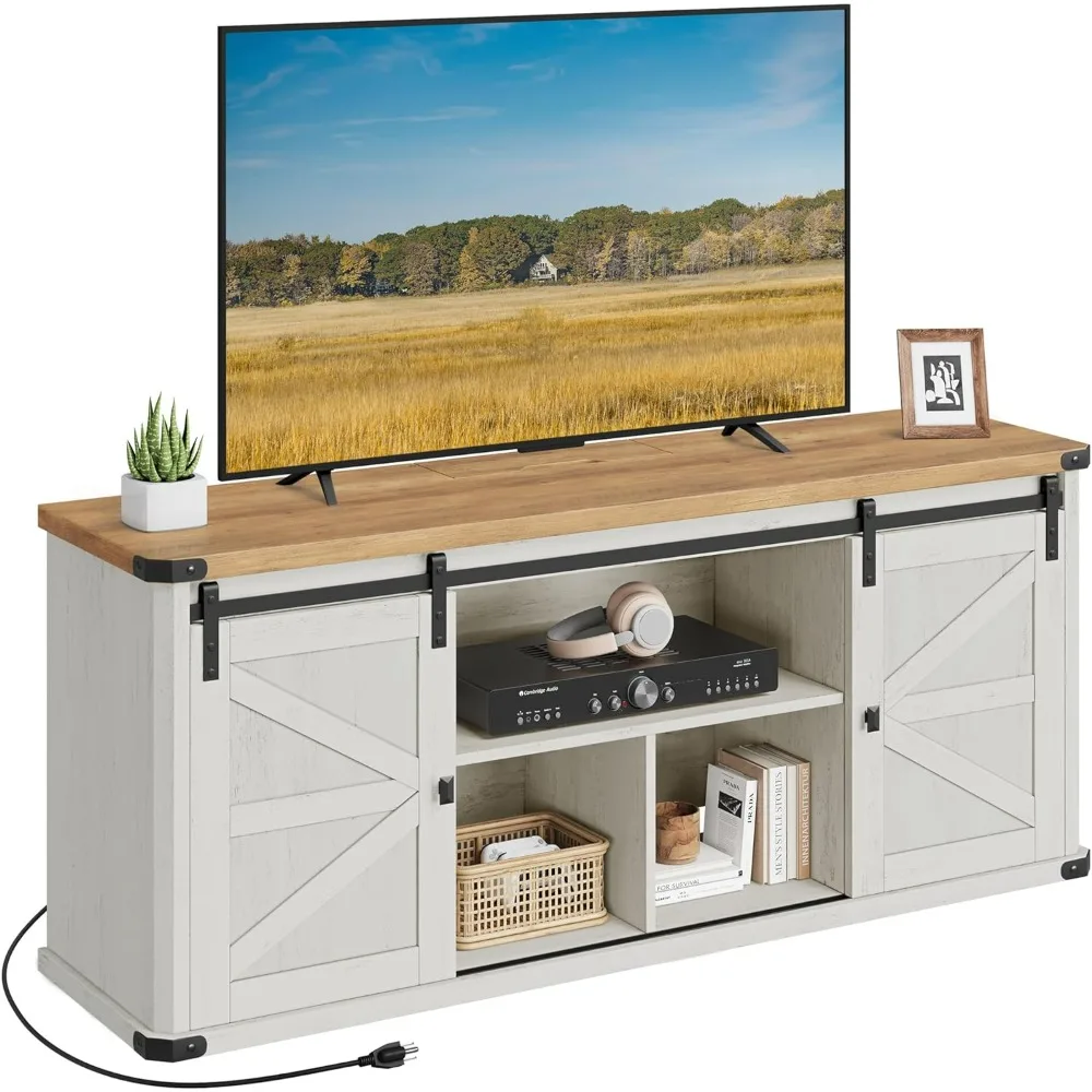 TV Stand for TVs up to 65 Inches, Farmhouse Entertainment Center with Sliding Barn Doors, TV Console Table for Living Room
TV Stand for TVs up to 65 Inches, Farmhouse Entertainment Center with Sliding Barn Doors, TV Console Table for Living Room
