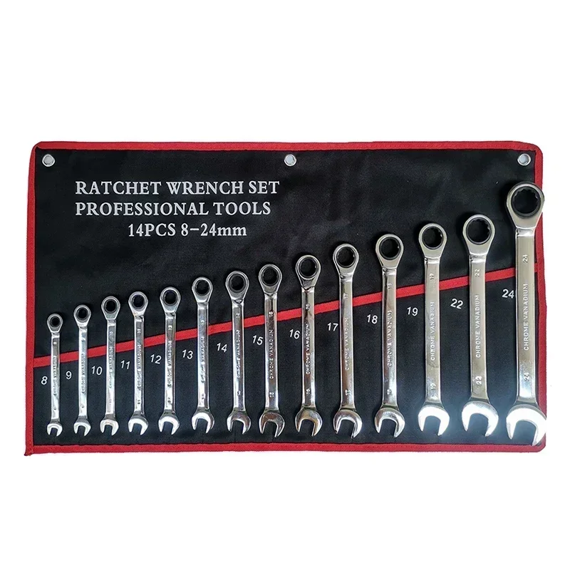 

Ratchet Two-way Repair Double Wrench Blossom Durable Wrench Open Combination Auto Tools Ratchet Fast Wrench Set Plum