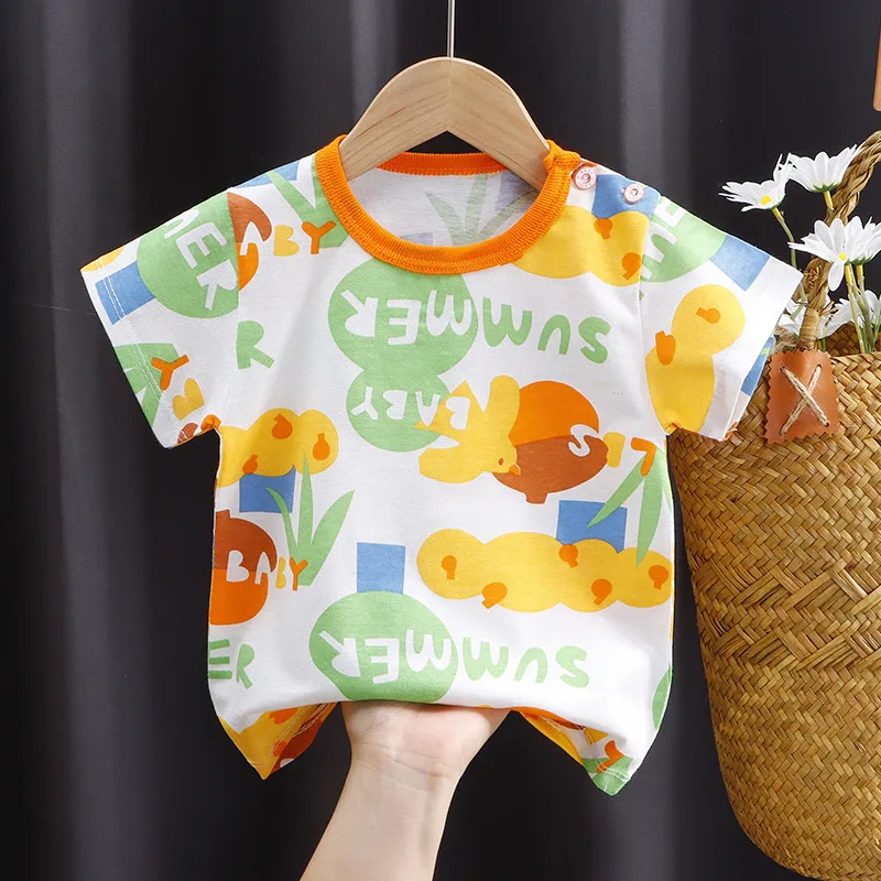 New Children's Short SleeveTT-shirt Cotton Girls' Summer Clothes Baby Baby Children's Summer Clothing Boys' Tops One Piece Drops
New Children's Short SleeveTT-shirt Cotton Girls' Summer Clothes Baby Baby Children's Summer Clothing Boys' Tops One Piece Drops