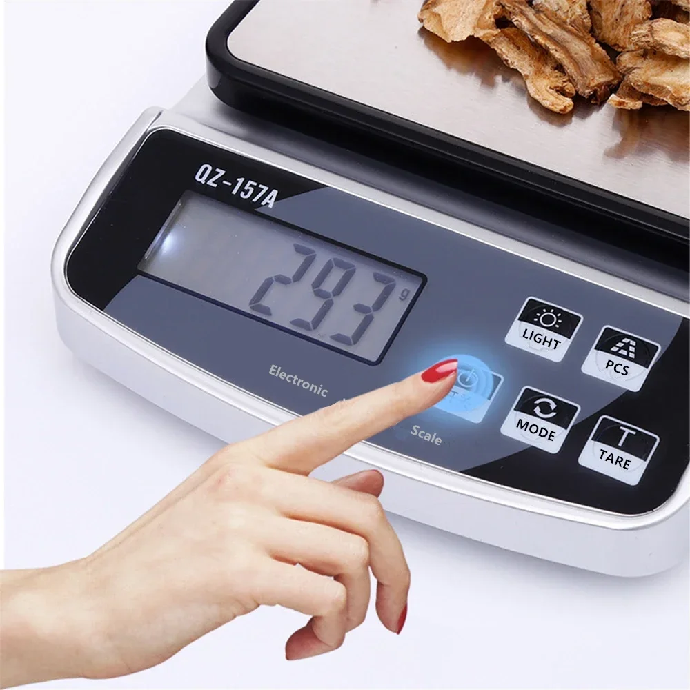 

Scale Electronic 15kg Food /0.1g Baked Kitchen Coffee Waterproof Household Jewelry Multi-function Precision Weighing