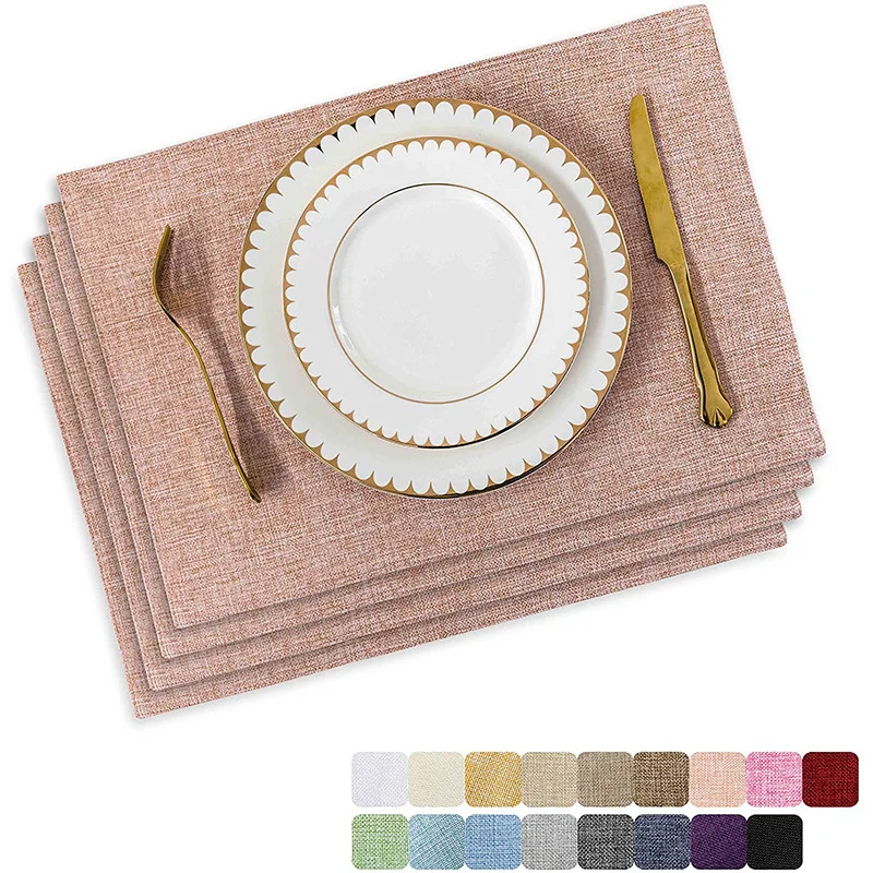 Placemat Washable Place Mats Placemats Heat Resistant Faux Linen Burlap Placemat for Dining Table Kitchen Table Mats
Placemat Washable Place Mats Placemats Heat Resistant Faux Linen Burlap Placemat for Dining Table Kitchen Table Mats