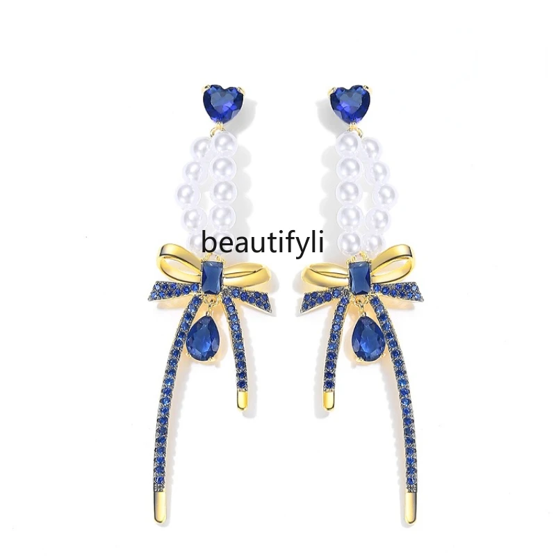yj Love Heart Bow Tie Tassel Earrings Women's Bright 925 Silver Stud Earrings Elegant Design Earrings
yj Love Heart Bow Tie Tassel Earrings Women's Bright 925 Silver Stud Earrings Elegant Design Earrings