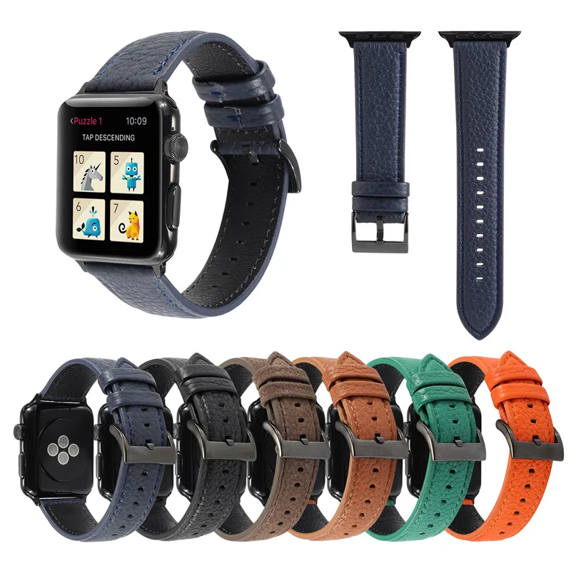 Texture Genuine Leather Watchband for Apple Watch Series 6/se/5/4/3/2/1 Fashion Design Wrist Band for iwatch 38mm 40mm
Texture Genuine Leather Watchband for Apple Watch Series 6/se/5/4/3/2/1 Fashion Design Wrist Band for iwatch 38mm 40mm
