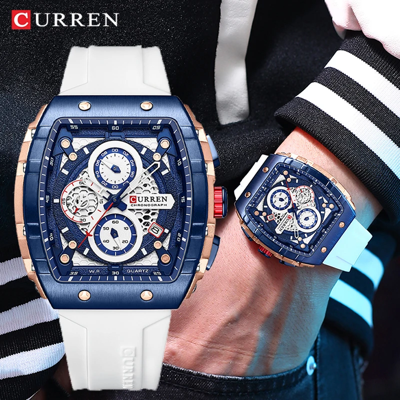 CURREN Business Big Dial Luminous Hands Silicone Bracelet Men's Watch Fashion Sport Waterproof Quartz Men's Wristwatches Clocks
CURREN Business Big Dial Luminous Hands Silicone Bracelet Men's Watch Fashion Sport Waterproof Quartz Men's Wristwatches Clocks