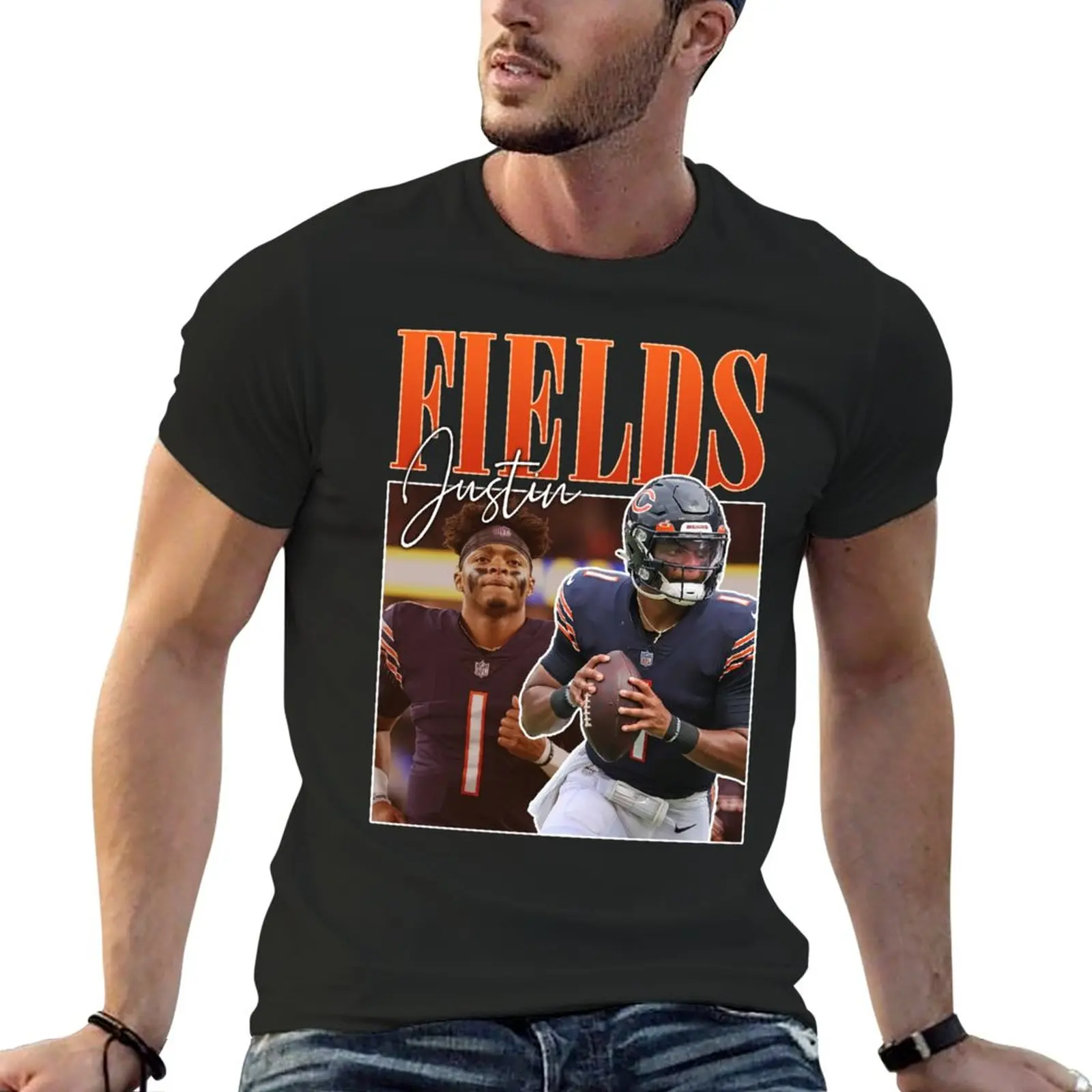 New Justin Fields Vintage 90s T-Shirt sports fan t-shirts quick drying t-shirt Blouse cute clothes mens graphic t-shirts hip hop
New Justin Fields Vintage 90s T-Shirt sports fan t-shirts quick drying t-shirt Blouse cute clothes mens graphic t-shirts hip hop