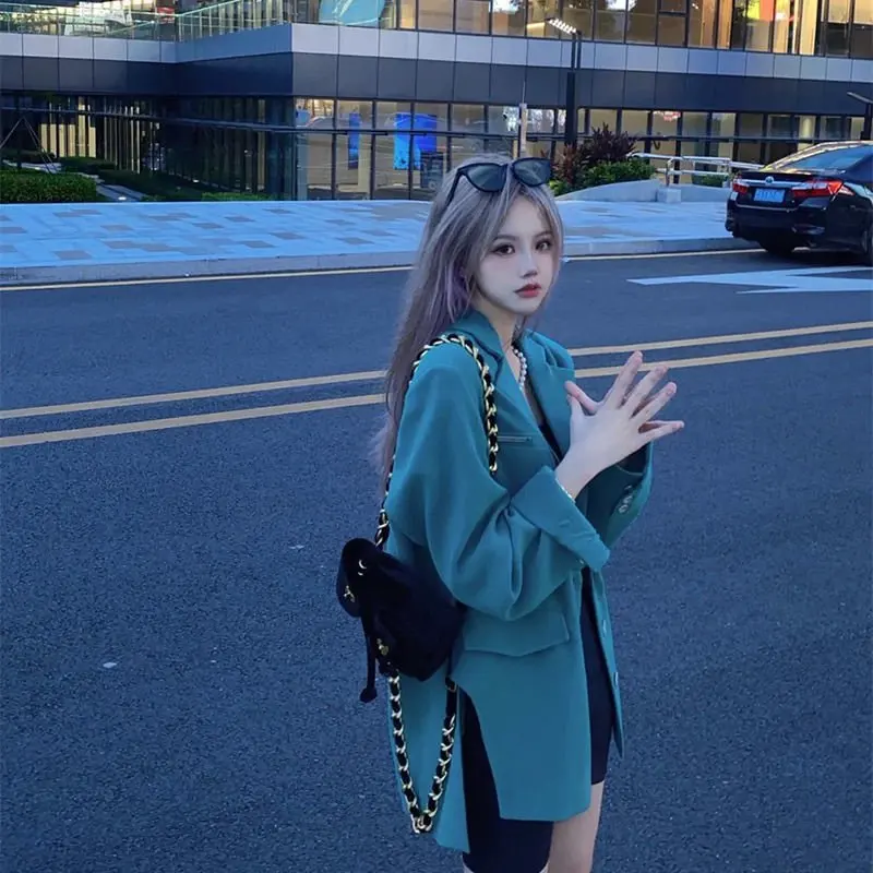 UNXX High Sense Blue Women's Suit Jacket Spring and Autumn 2023 New Korean Style Loose Small Chic Fried Street Suit Blazer Top
UNXX High Sense Blue Women's Suit Jacket Spring and Autumn 2023 New Korean Style Loose Small Chic Fried Street Suit Blazer Top