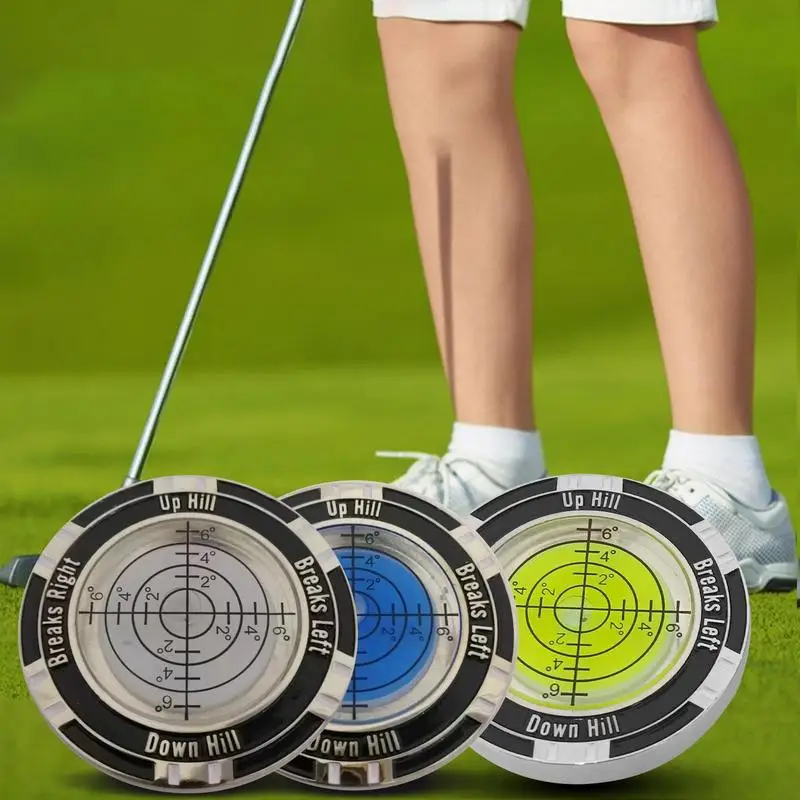 

Высокоточный маркер для мячей для гольфа с измерителем уровня, 2-сторонний инструмент для считывания и выравнивания положения в гольфе, аксессуары для гольфистов