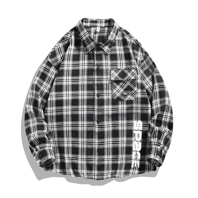 Harajuku Plaid Shirt Men Long-Sleeve Lapel Fabric Shirt Men Fashion Washed Blouses High Quality Spring Streetwear Retro Blouse
Harajuku Plaid Shirt Men Long-Sleeve Lapel Fabric Shirt Men Fashion Washed Blouses High Quality Spring Streetwear Retro Blouse