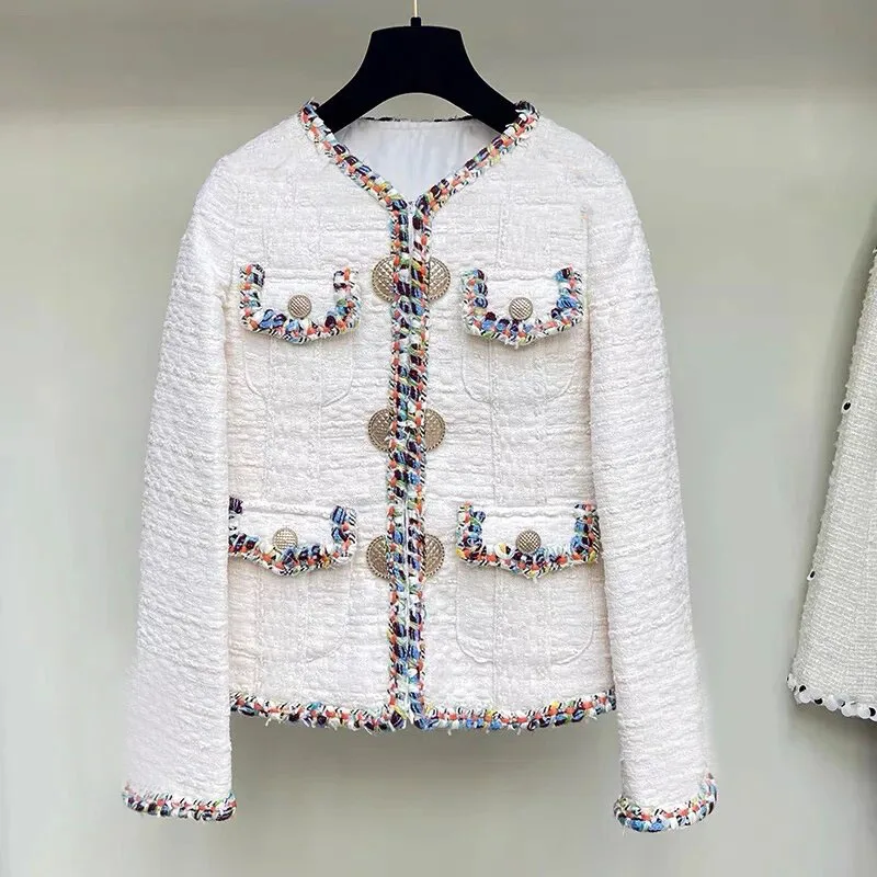 Vintage Jackets Women Tweed Cropped Coat Korean Elegant Thicken Single Breasted Blazer Casual Short Outerwear Tops
Vintage Jackets Women Tweed Cropped Coat Korean Elegant Thicken Single Breasted Blazer Casual Short Outerwear Tops
