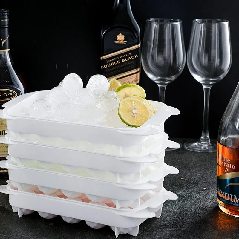 

Ice Cube Round Mould with Cover for Home Refrigerator Manufacture of Round Ice Cubes Beer Wine Whiskey Ice Bal Refrigerated