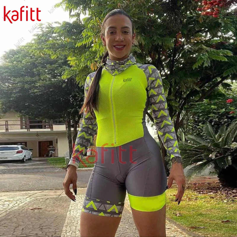 Фото Новая женская велосипедная спортивная одежда Kafitt для триатлона набор манги с