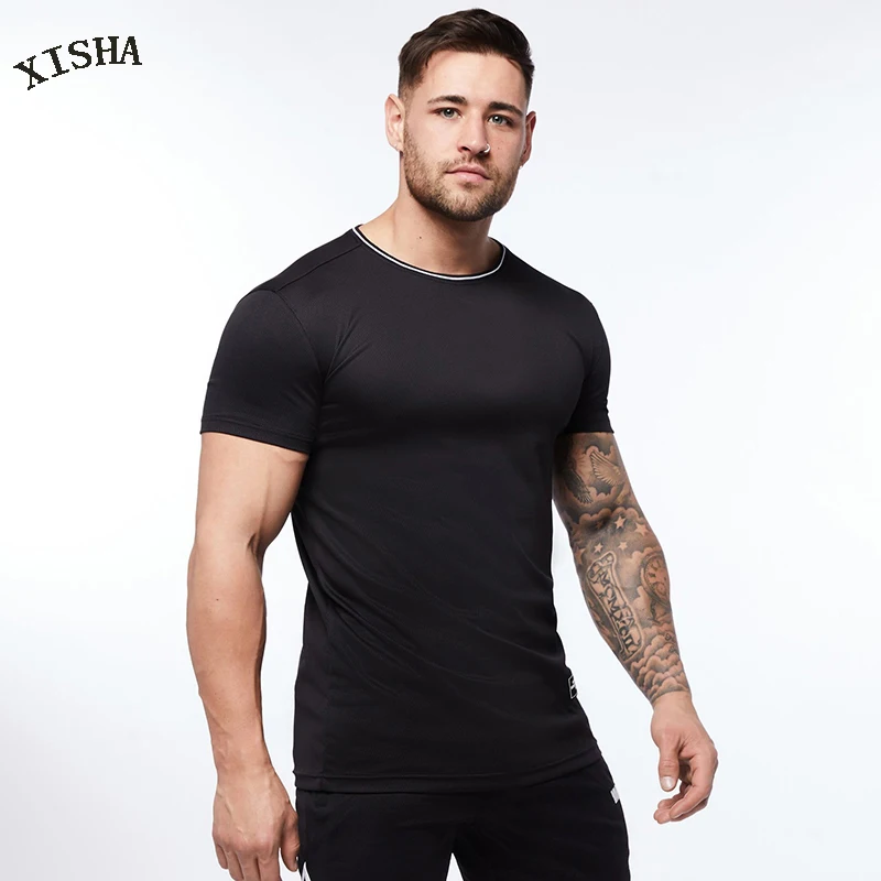 

Mens Short Sleeve T-Shirt Oversized Tight Tops Slim Fit Mesh T Shirt Basketball Training Clothing Moisture Wicking Joggers Top