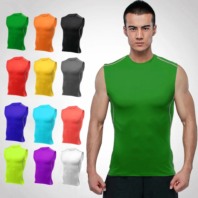 

Adult Men Women Running Outdoor Shirts Tight Gym Tank Top Fitness Sleeveless T-shirts Sport Exercise Basketball Vest Clothes 623