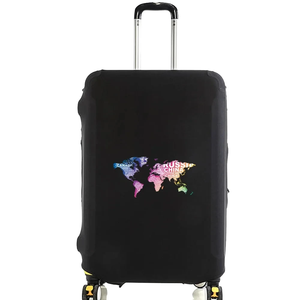 

World Map Travel Essentials Luggage Cover for 18-32 Inch Traveling Accessories Elastic Trolley Protective Covers Suitcase Case