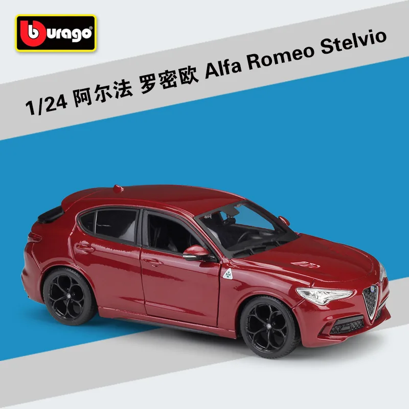 

Bburago 1:24 Alfa Romeo Stelvio Red Static Simulation Diecast Alloy Model Car B160