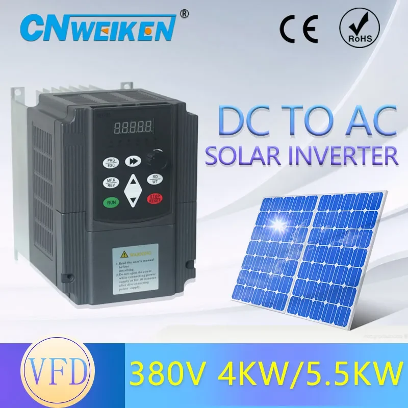 

2.2kw 4KW 5.5KW 7.5KW 380V MPPT Multi-Functional Frequency Solar Inverter, DC-AC Drive For water pump