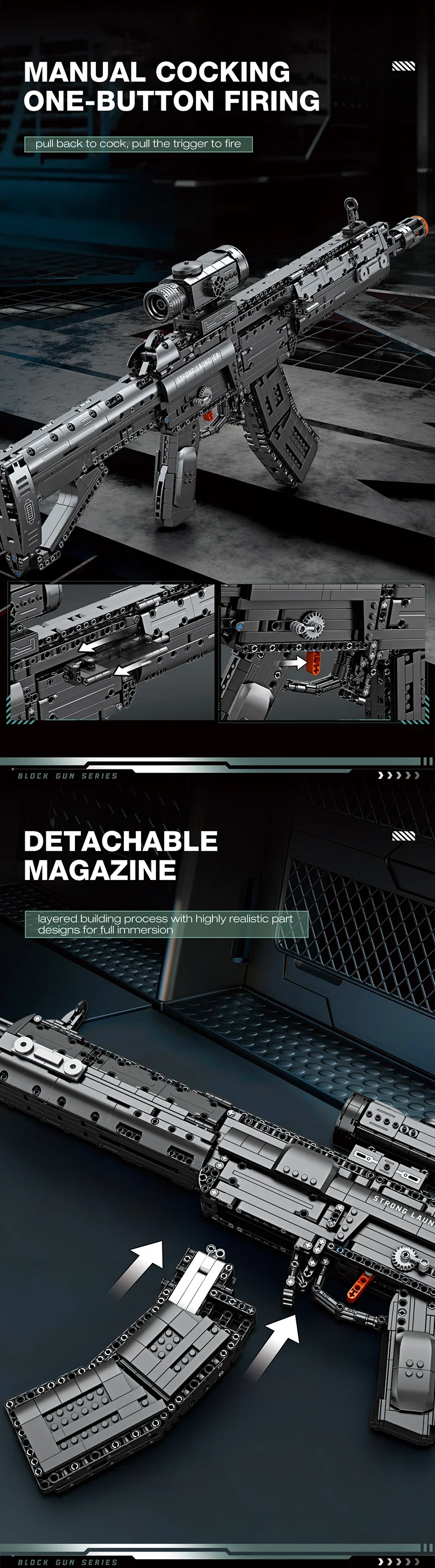 1593PCS 191 Rifle Building Blocks Military Weapons Simulation Gun Collection Model Bricks Children's War Game Toys Holiday Gifts 1593PCS 191 Rifle Building Blocks Military Weapons Simulation Gun Collection Model Bricks Children's War Game Toys Holiday Gifts