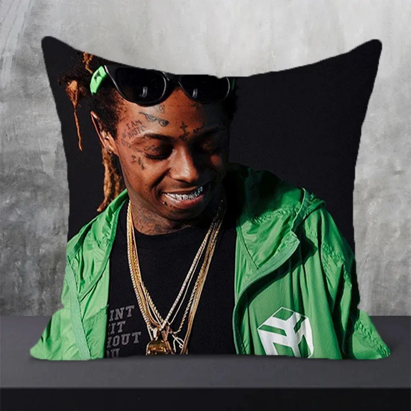 

Furniture Decorative Pillows for Sofa Rapper Cushion Cover 45*45 Lil Wayne Double Sided Printing Pillow Covers Cushions Cases