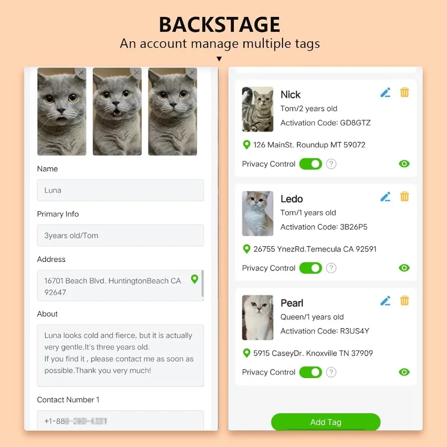 QR Code Pet ID Tag for Dogs & Cats – Personalized Anti-Lost Collar Tag QR Code Pet ID Tag for Dogs & Cats – Personalized Anti-Lost Collar Tag