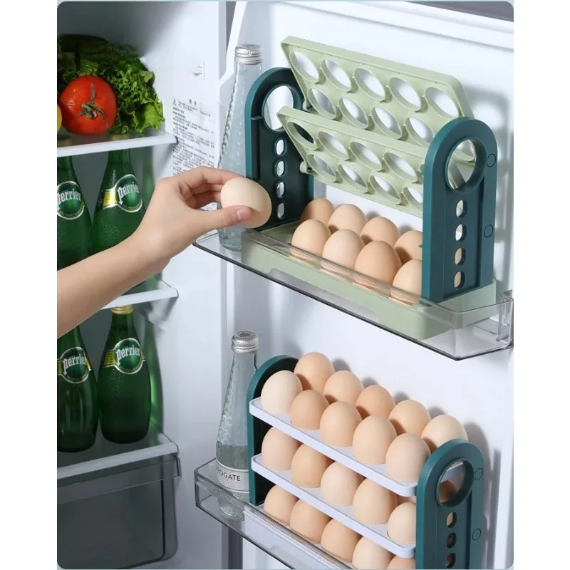 30 Grid Egg Storage Box Rotating Fridge Egg Holder Case Refrigerator Space-saving Egg Organizer Container Kitchen Desk Organizer
30 Grid Egg Storage Box Rotating Fridge Egg Holder Case Refrigerator Space-saving Egg Organizer Container Kitchen Desk Organizer