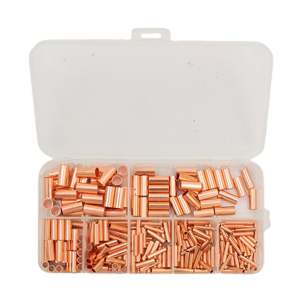 250Pcs GT1-6mm Copper Tube Butt Wire Ferrule Cable Crimp Connectors Terminal Kit High-quality Materials Durable
250Pcs GT1-6mm Copper Tube Butt Wire Ferrule Cable Crimp Connectors Terminal Kit High-quality Materials Durable