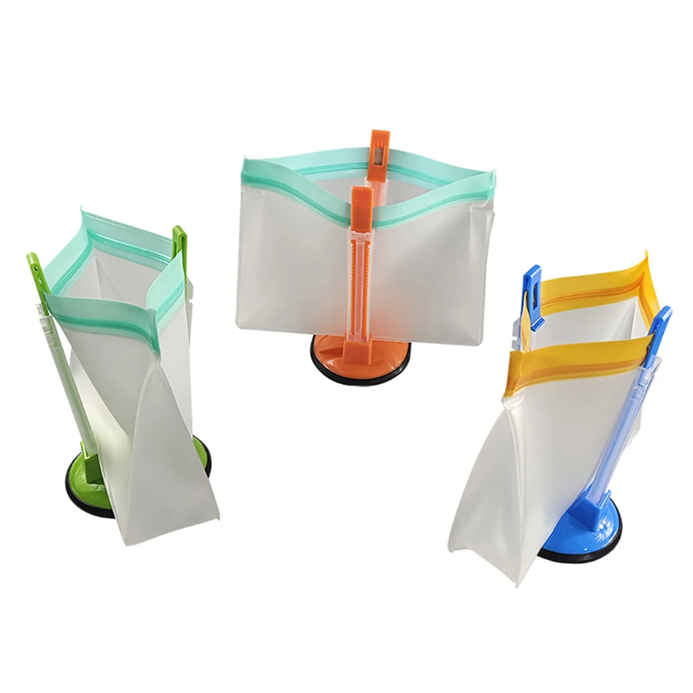Baggy Rack Non Slip Ziplock Storage Bag Holder Adjustable Bag Clip Hands-Free Plastic Hands Sandwichs Bag Racks Kitchen Gadget
Baggy Rack Non Slip Ziplock Storage Bag Holder Adjustable Bag Clip Hands-Free Plastic Hands Sandwichs Bag Racks Kitchen Gadget