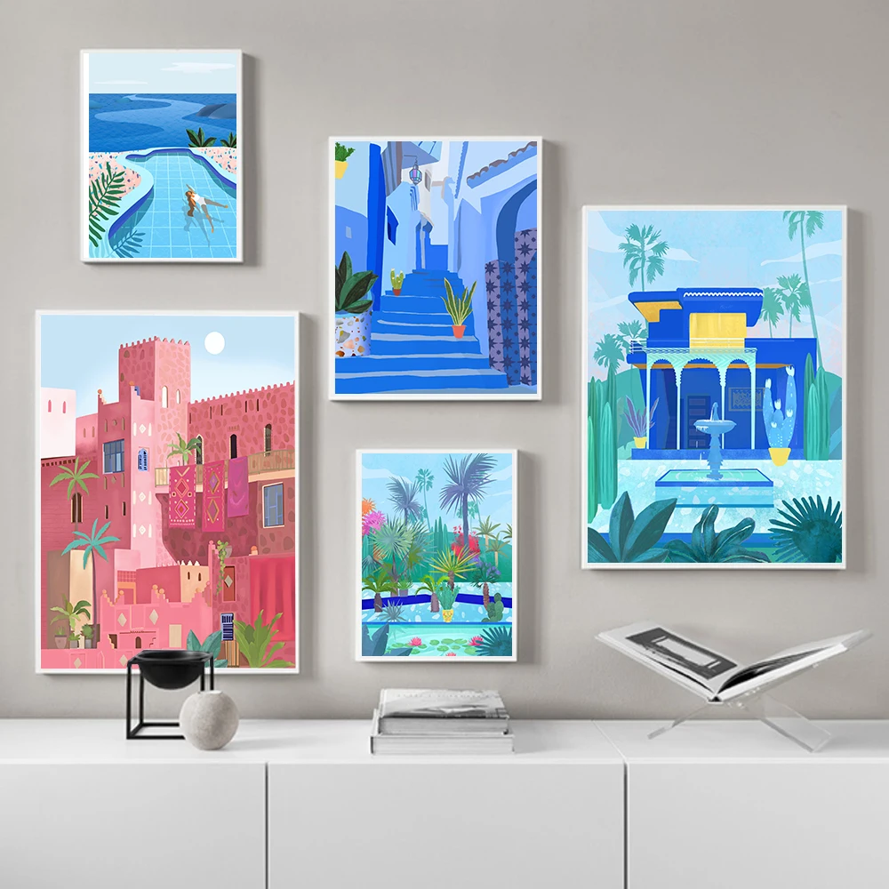 Morocco Travel Poster Swimming Pool Art Print Nordic Marrakech Canvas Painting Modern Summer Wall Picture for Living Home Decor
Morocco Travel Poster Swimming Pool Art Print Nordic Marrakech Canvas Painting Modern Summer Wall Picture for Living Home Decor
