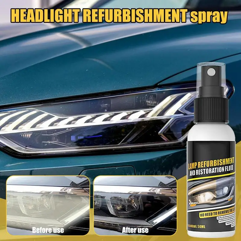 50ml Headlight Restoration Spray Car Headlight Restoration Polishing Agent Scratch Remover Repair Fluid Auto Lamp Renewal Spray
50ml Headlight Restoration Spray Car Headlight Restoration Polishing Agent Scratch Remover Repair Fluid Auto Lamp Renewal Spray