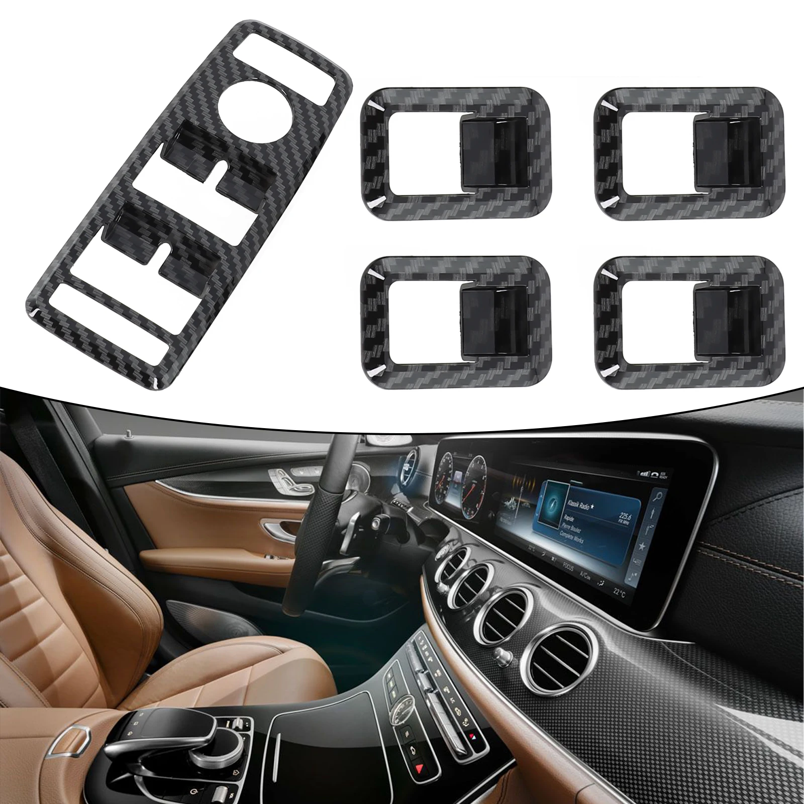 

Practical Glass Lift Switch Button Trim for Mercedes A B CLA GLE GLA GLK Clas Easy Installation and Lasting Performance