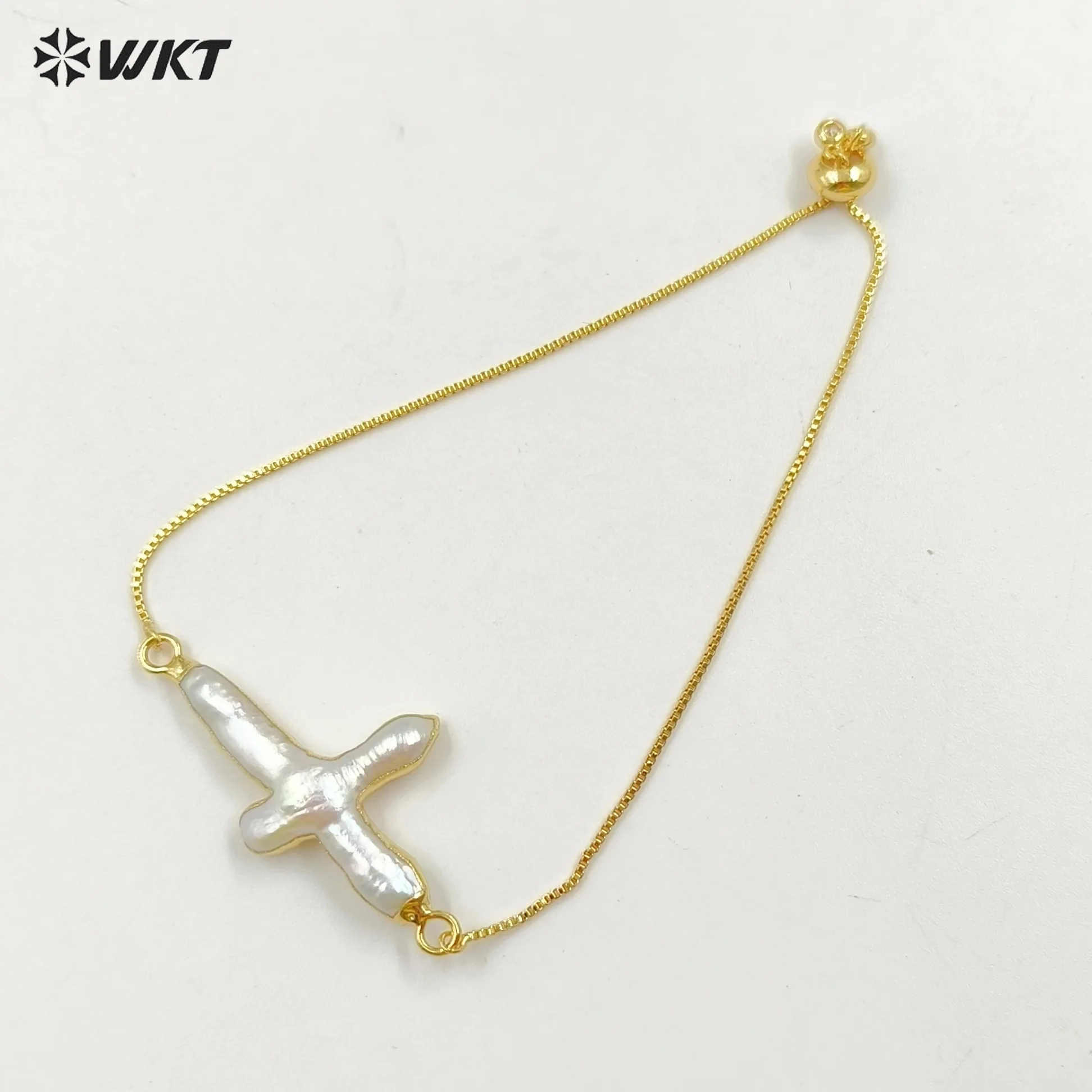 WT-B341 wholesale custom Fashionable design 24K gold trim pearl Connector Bracelets cross shape Connector Bracelets
WT-B341 wholesale custom Fashionable design 24K gold trim pearl Connector Bracelets cross shape Connector Bracelets