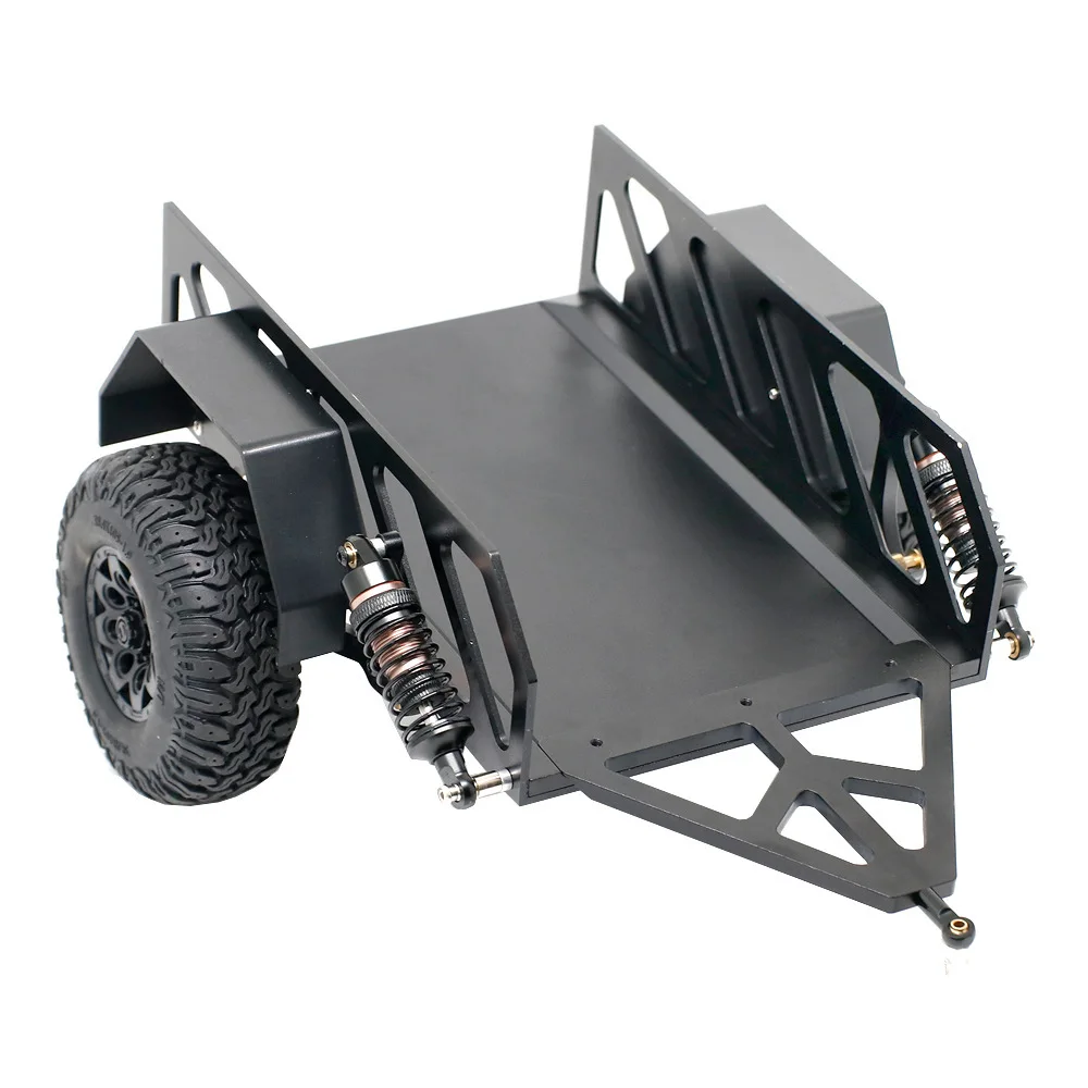 

1/10 Remote Control Model Climbing Car Modified To Simulate CNC Trailer D90 SCX10 Trx4 Metal Small Trailer Bucket