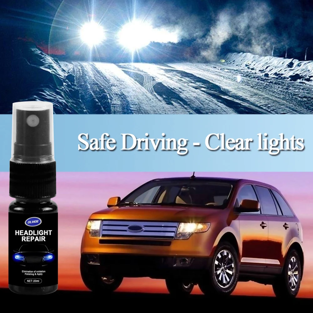 Car Headlight Restoration Kit Scratch Repair and Refurbishing Fluid Combo 20ML with Sponge Instructions and Buffing Cloth
Car Headlight Restoration Kit Scratch Repair and Refurbishing Fluid Combo 20ML with Sponge Instructions and Buffing Cloth