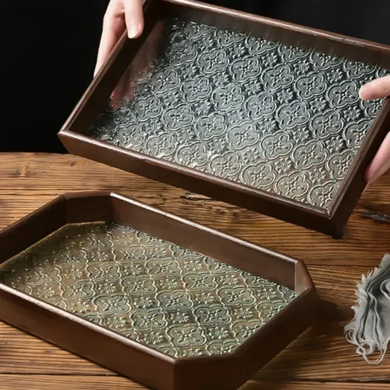 Glass Tray Kitchen Natural Decoration Plate Japan Resturant Desktop Wood Embossed Storage Frame Style Base 30*20cm Side Serving
Glass Tray Kitchen Natural Decoration Plate Japan Resturant Desktop Wood Embossed Storage Frame Style Base 30*20cm Side Serving