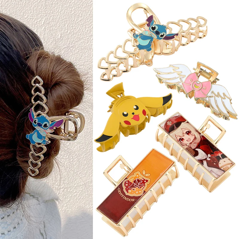 

Disney Stitch Hairpin Anime Hair Accessories Cartoon Girls Headwear Lilo Stitch Children's Hairpin Baby Party Birthday Toys Gift