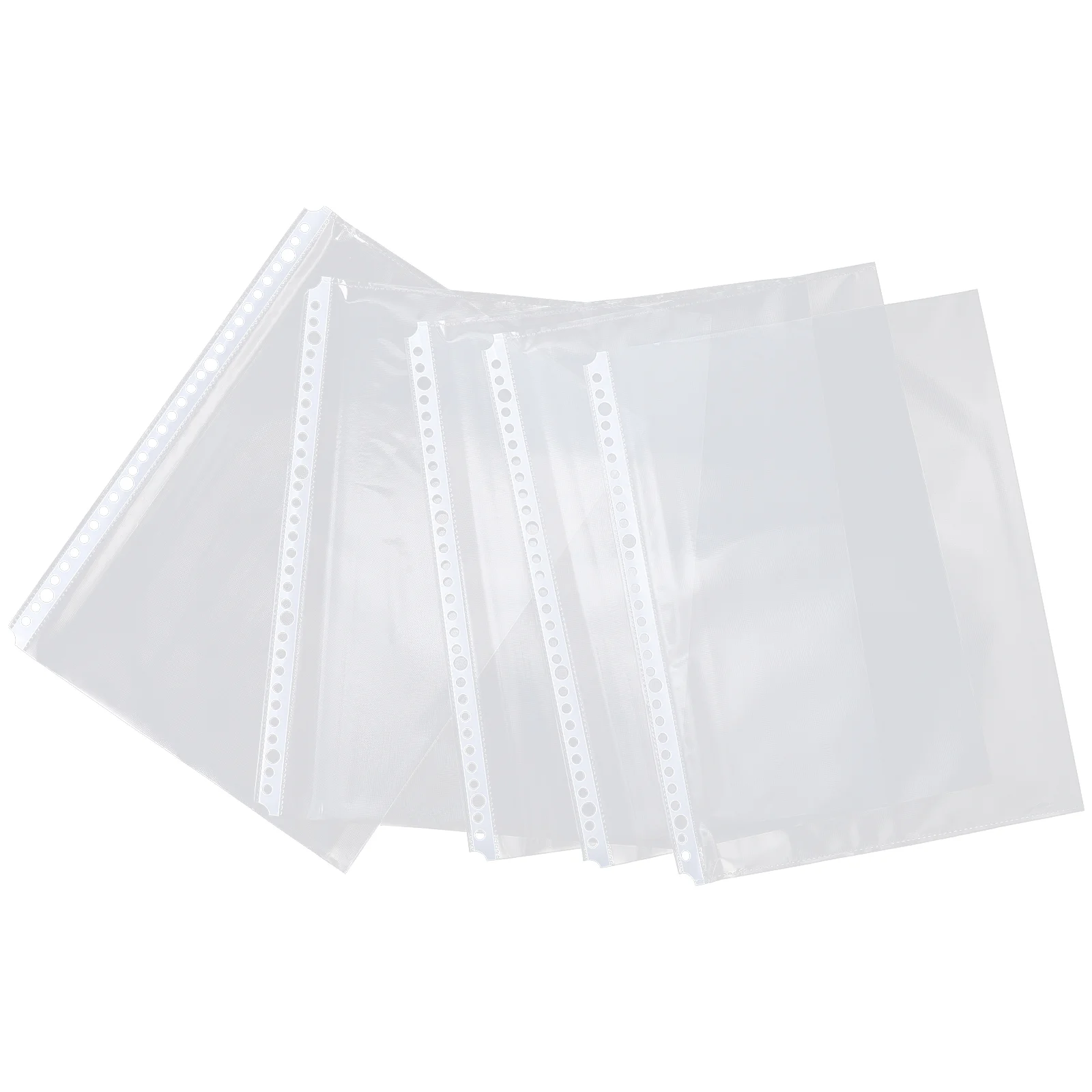 

100 Pcs inside Folder Folders Transparent Inner Page Bag Plastic Loose Leaf Pouch Protective Film Clear Binder File Protector