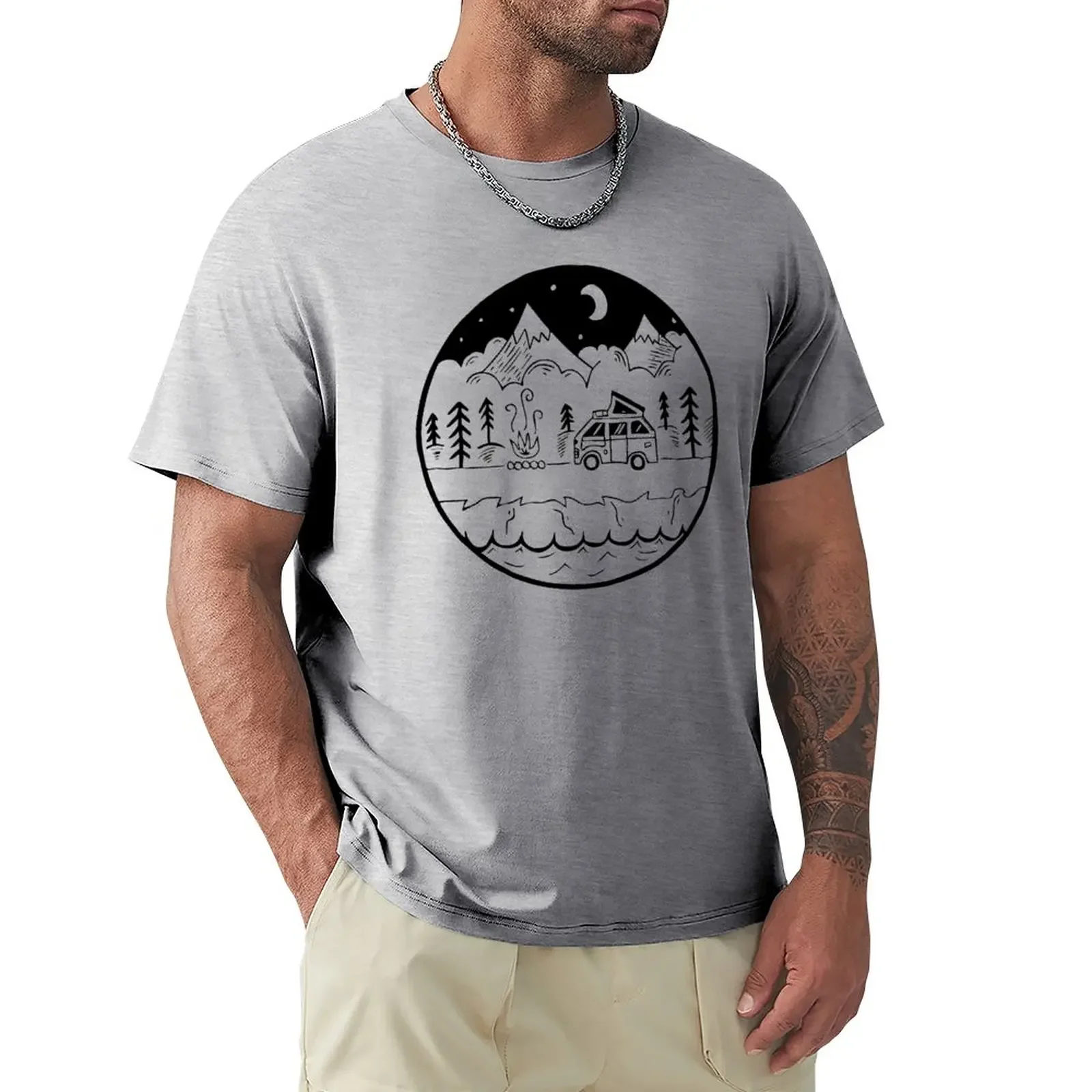 camping outside rv camper T-Shirt sublime korean fashion Short sleeve tee tshirts for men 
camping outside rv camper T-Shirt sublime korean fashion Short sleeve tee tshirts for men