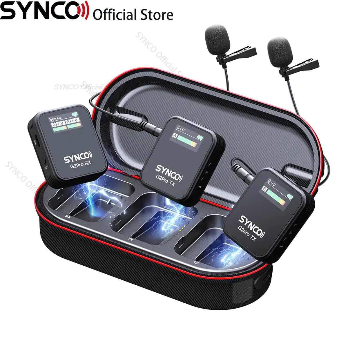 

SYNCO G2 A2 G2A2 Pro 2.4G Wireless Lavalier Microphone for Smartphone Camera Video Studio Streaming YouTube vs Rode GO II Mic