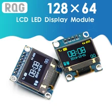 Écran série IIC 0.96 pouces LCD OLED jaune bleu pour Arduino, Module d'affichage 12864x64x64 I2C SSD1306, GND VCC SCL SDA, 0.96 pouces=
