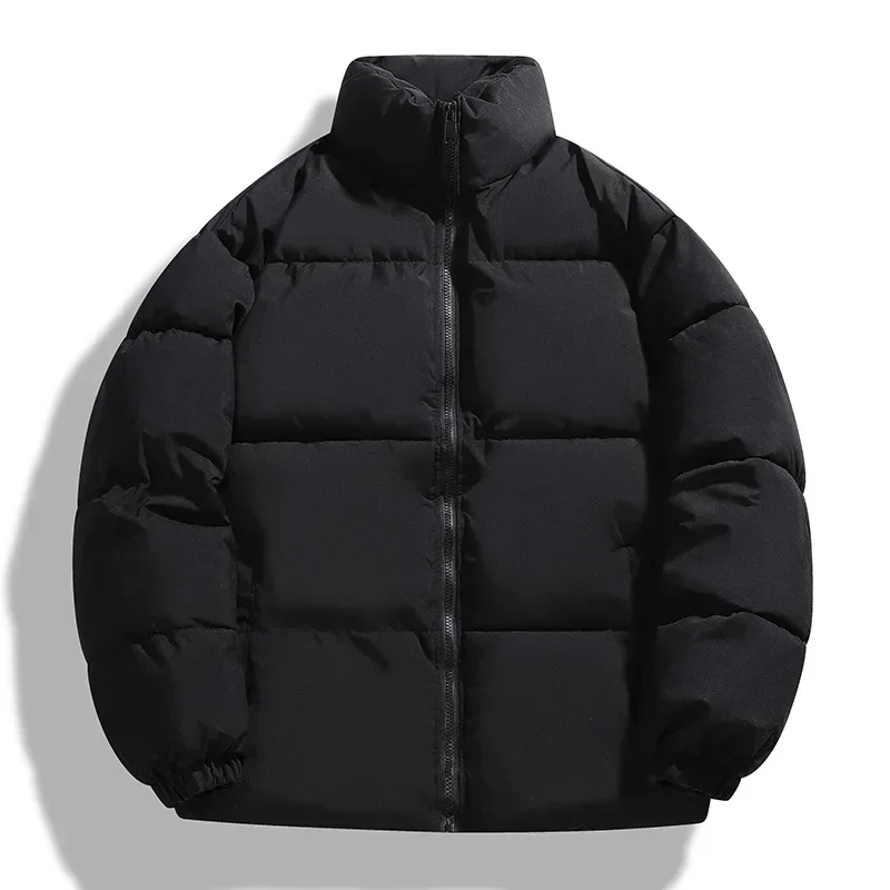 

Мужская теплая куртка на молнии, повседневная хлопковая куртка-бомбер с капюшоном, толстая парка, верхняя одежда для осени и зимы, 2024
