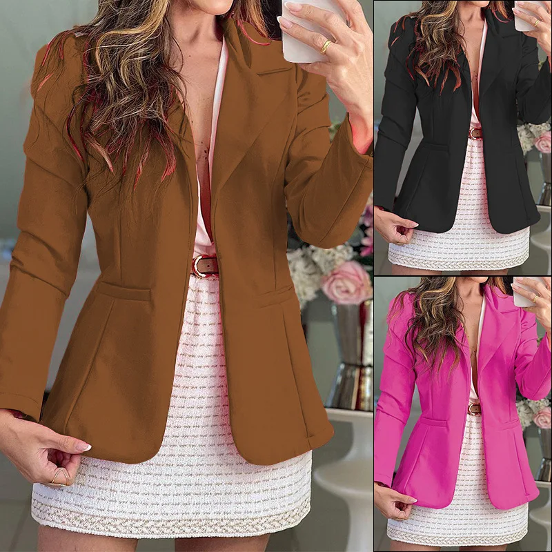 Spring Autumn Blazer Top Women Elegant Fashion Long Sleeve Lapel Collar Corset Open Front Slim Fit Jacket Coat Outwear Y2K INS
Spring Autumn Blazer Top Women Elegant Fashion Long Sleeve Lapel Collar Corset Open Front Slim Fit Jacket Coat Outwear Y2K INS