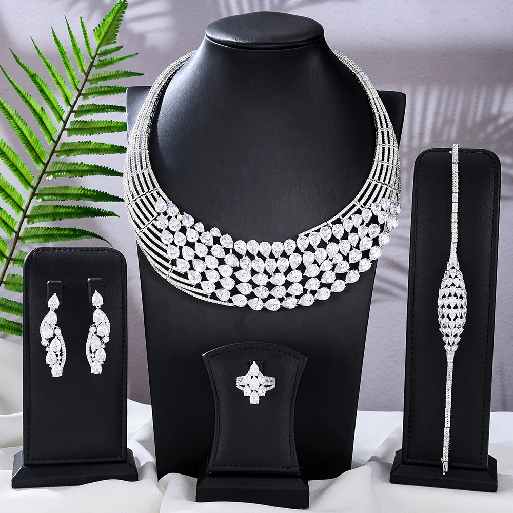 

GODKI, известный бренд, роскошные африканские/индийские ювелирные наборы для женщин, Свадебная вечеринка, циркон, кристалл, Дубай, свадебный ювелирный набор, подарок