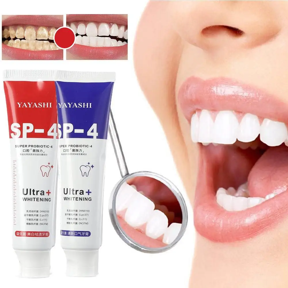 120g Probiotic Whitening Toothpaste Teeth Whitening Toothpaste Oral Care Toothpaste Fresh Breath Prevents Plaque
120g Probiotic Whitening Toothpaste Teeth Whitening Toothpaste Oral Care Toothpaste Fresh Breath Prevents Plaque