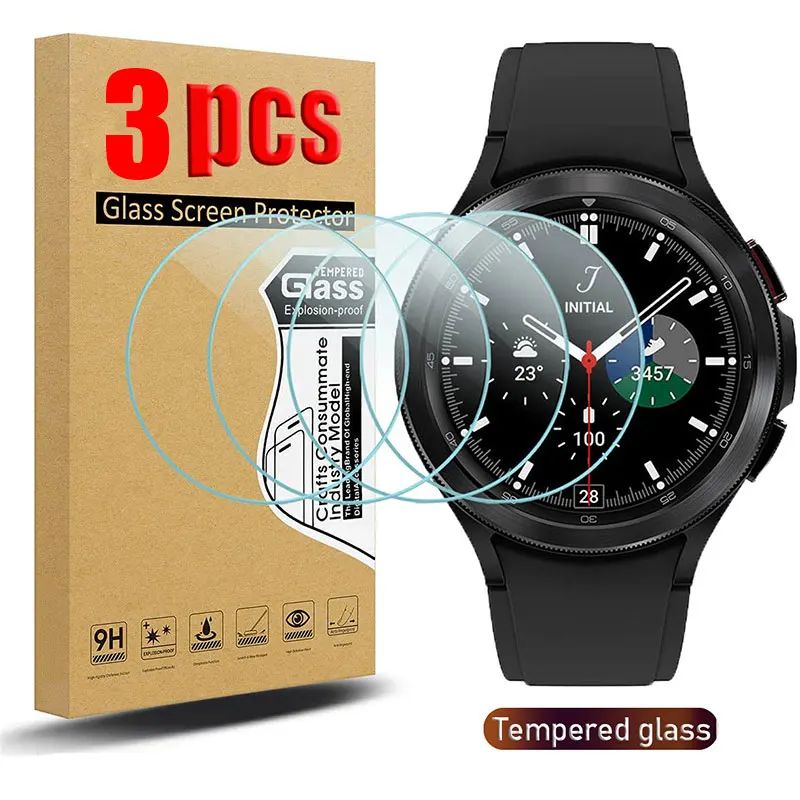 

1-3pcs 9H Tempered Glass Screen Protectors for Samsung Galaxy Watch 4 40/44mm Classic 42/46mm Watch 4 Glass Protecor Anti scrach