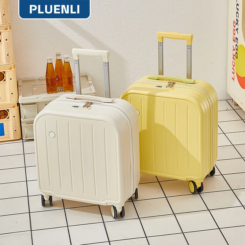 

PLUENLI New Good-looking Luggage Lightweight Boarding Bag Women Trolley Case Mini Case Travel Password Suitcase