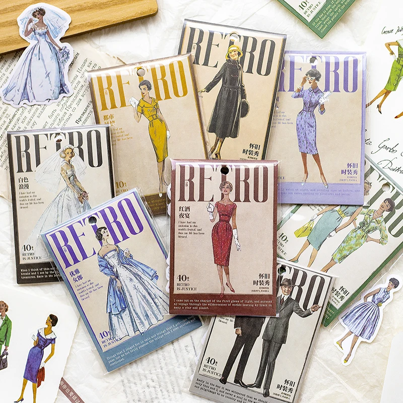 40Pcs/Set Vintage Ladies & Gentlemen Character Stickers Creativity Handmade Hand Account Journaling Decorative Collage Material
40Pcs/Set Vintage Ladies & Gentlemen Character Stickers Creativity Handmade Hand Account Journaling Decorative Collage Material