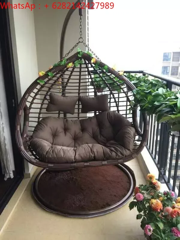 

Hanging basket swing chair balcony cradle rattan chair indoor home hammock lazy double outdoor lazy net red bird nest