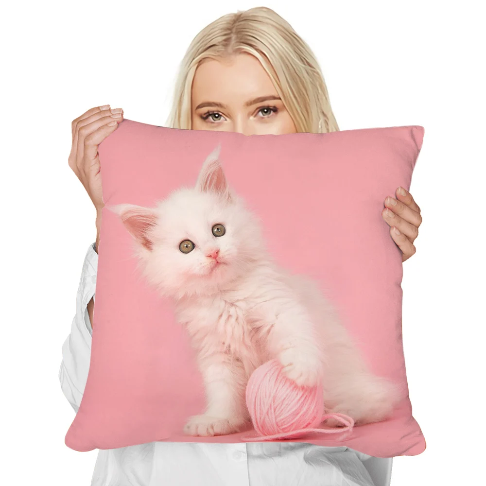 CLOOCL Baby Pink Pillowcase White Cat Kawaii Pattern 3D Double Sided Printed Home Bedside Sofa Chair Comfort Pillow Cover
CLOOCL Baby Pink Pillowcase White Cat Kawaii Pattern 3D Double Sided Printed Home Bedside Sofa Chair Comfort Pillow Cover