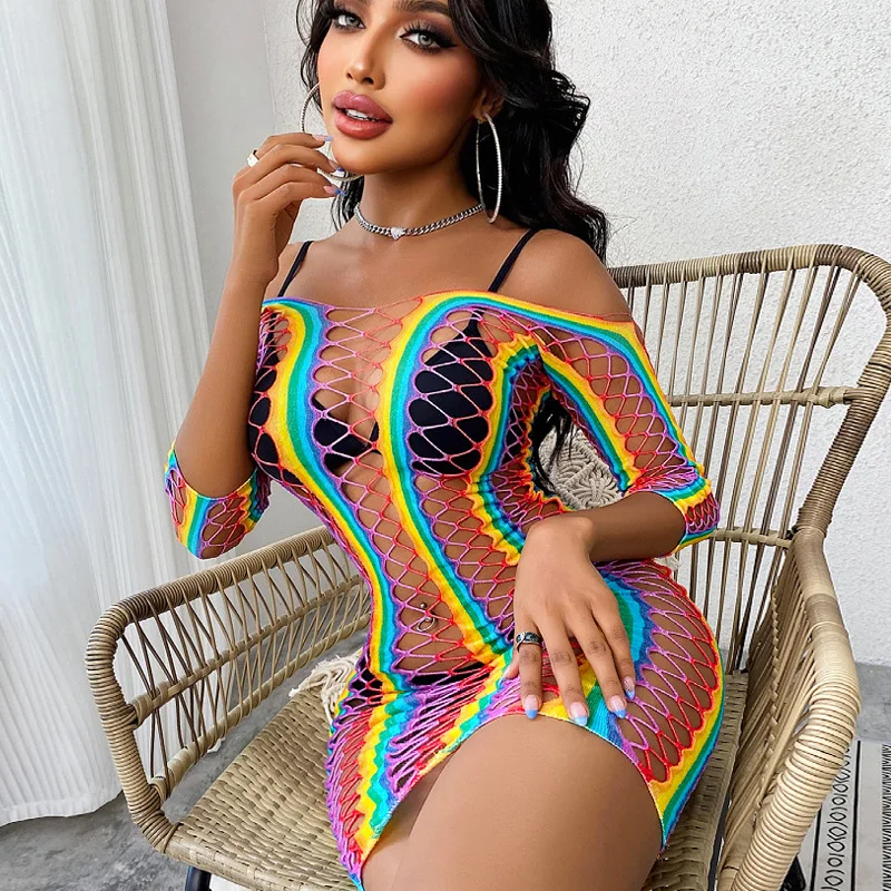 Costume de batterie en maille sexy pour femmes, collants résille, entrejambe ouvert, costume de batterie 7.0, lingerie, collants, bas de corps, vêtements de nuit, vêtements porno sexuels 4