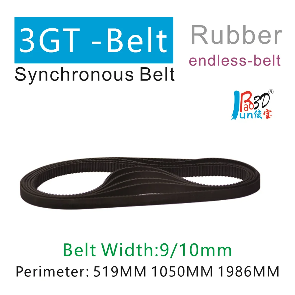 Black GT3 Pendless-Belt 3GT Rubber Closed Loop Timing Belt Pitch 3MM Width 9 10MM 3D Printer Accessories
Black GT3 Pendless-Belt 3GT Rubber Closed Loop Timing Belt Pitch 3MM Width 9 10MM 3D Printer Accessories