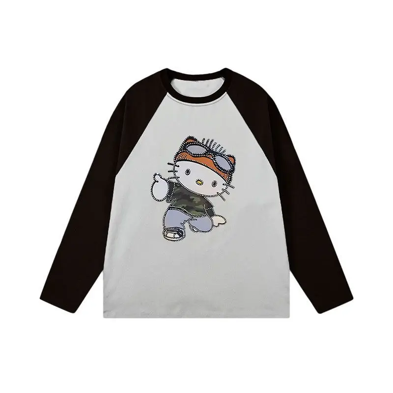 Модная Футболка реглан с длинным рукавом Sanrio, Hello Kitty Vibe в стиле хип-хоп со вкусом, женская уличная куртка с героями мультфильмов
Модная Футболка реглан с длинным рукавом Sanrio, Hello Kitty Vibe в стиле хип-хоп со вкусом, женская уличная куртка с героями мультфильмов